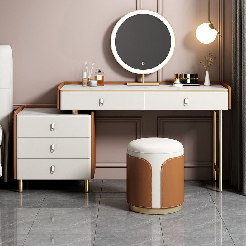 15" Wide Make-up Vanity Wooden White Dressing Table with Drawer