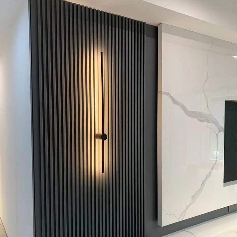 Forma de forma lineal Luz de pared de metal Modern Simple Style 2 luces de montaje de pared Luz de luz de luz