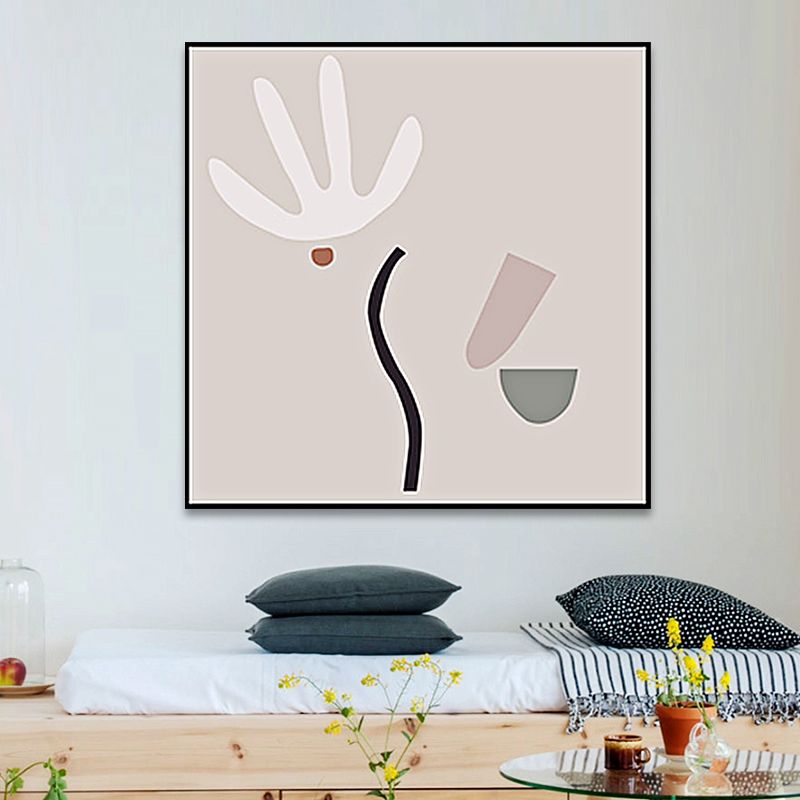 Morandi Abstract Canvas Print Textured Minimalism Living Room Squared Wall Art Decor