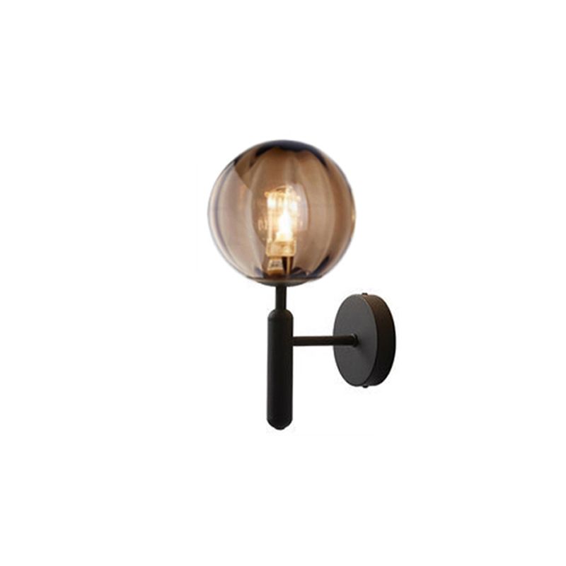 Nordische Wand montieren leichte moderne runde Glasschatten Wandleuchte für Wohnzimmer