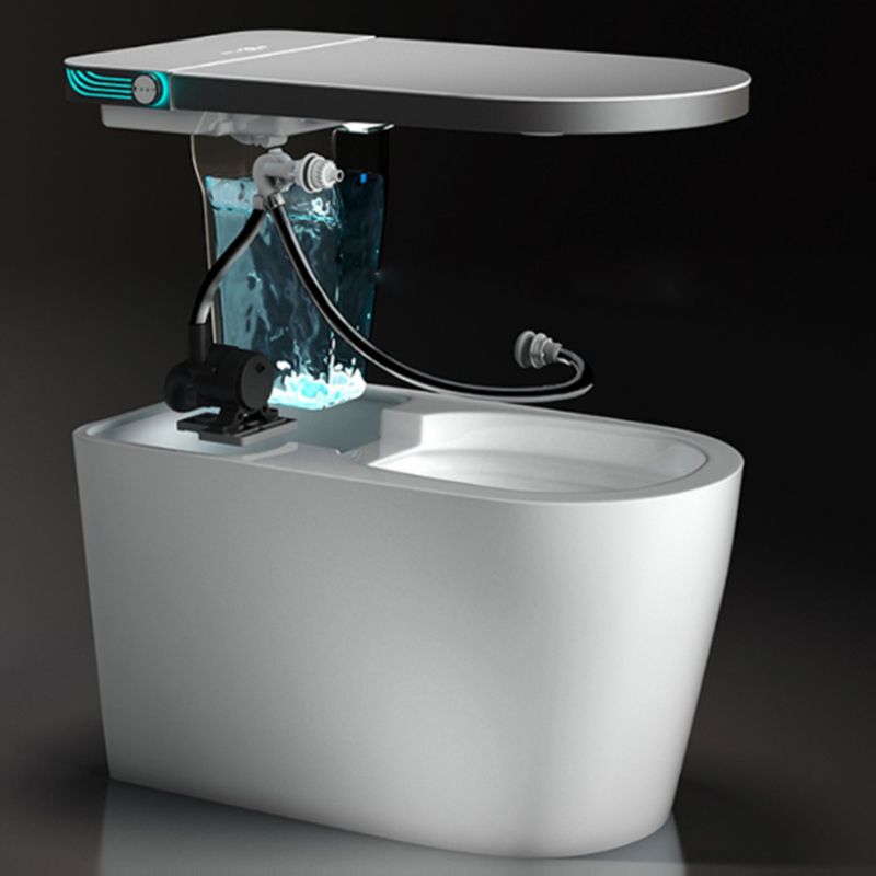 Modern Floor Mount Flush Toilet Siphon Jet Toilet Bowl with Slow Close Seat for Washroom