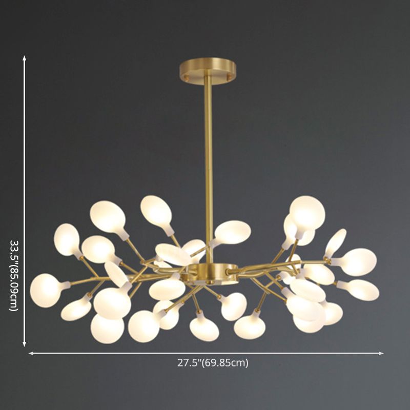 Gold Firefly Adjustable Pendant Light in Modern Luxury Style Copper Sputnik Ceiling Light with Acrylic Shade