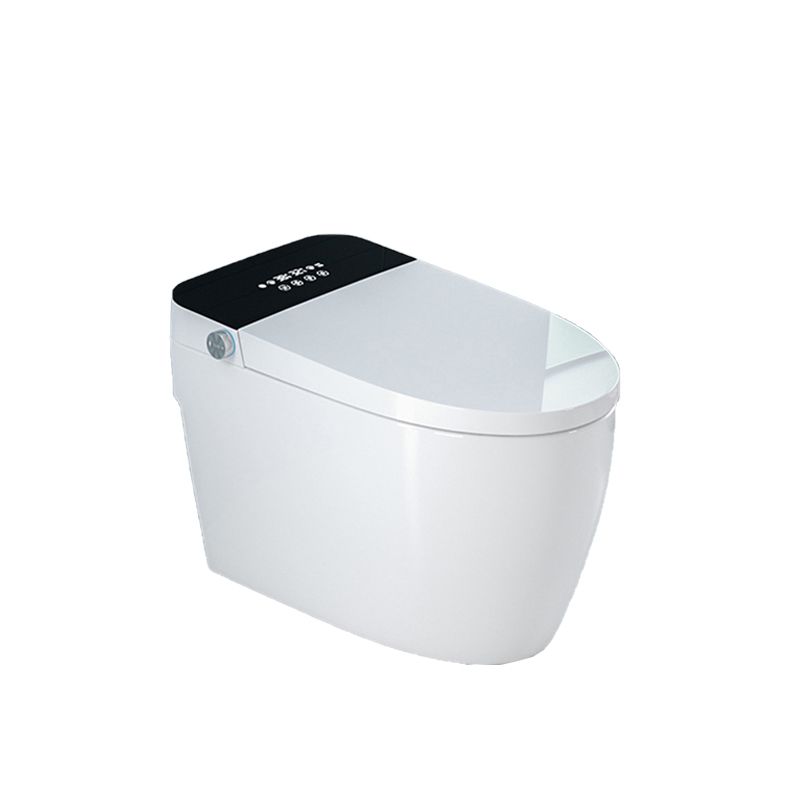 Contemporary Heated Seat Flush Toilet Floor Mounted Black Urine Toilet for Bathroom
