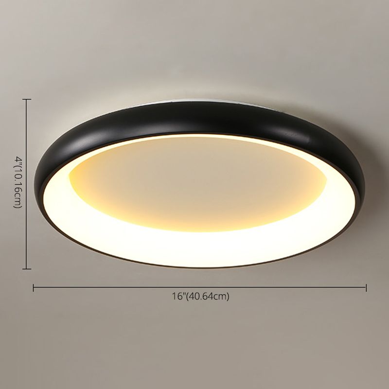 Moderne ronde ringinbouw plafondlamp van metaal