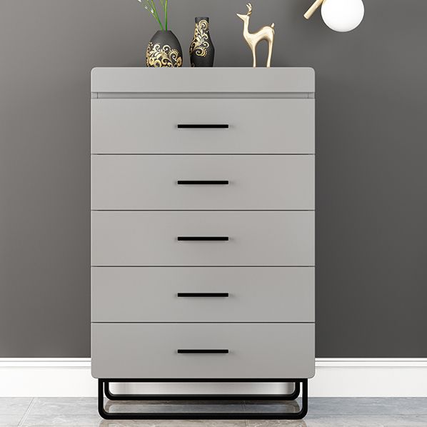 Contemporary Vertical Chest Wood Chest with Drawers for Bedroom