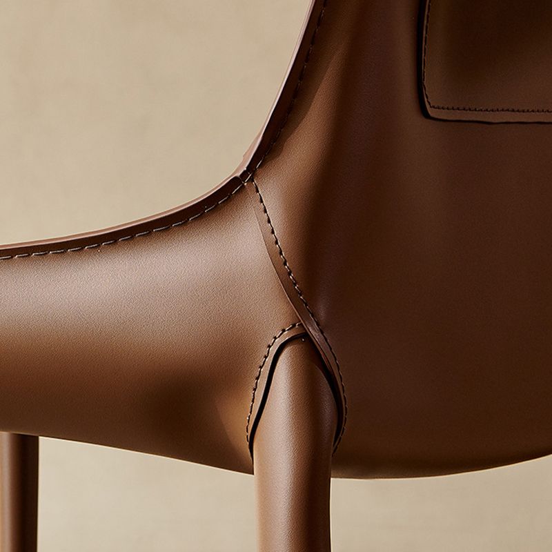 Contemporary Faux Leather Dining Chairs Indoor-Outdoor Parsons Chair