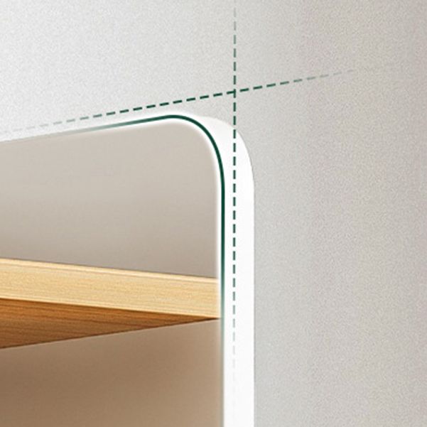 Wooden Closed Back Bookcase Modern Standard Bookshelf for Home