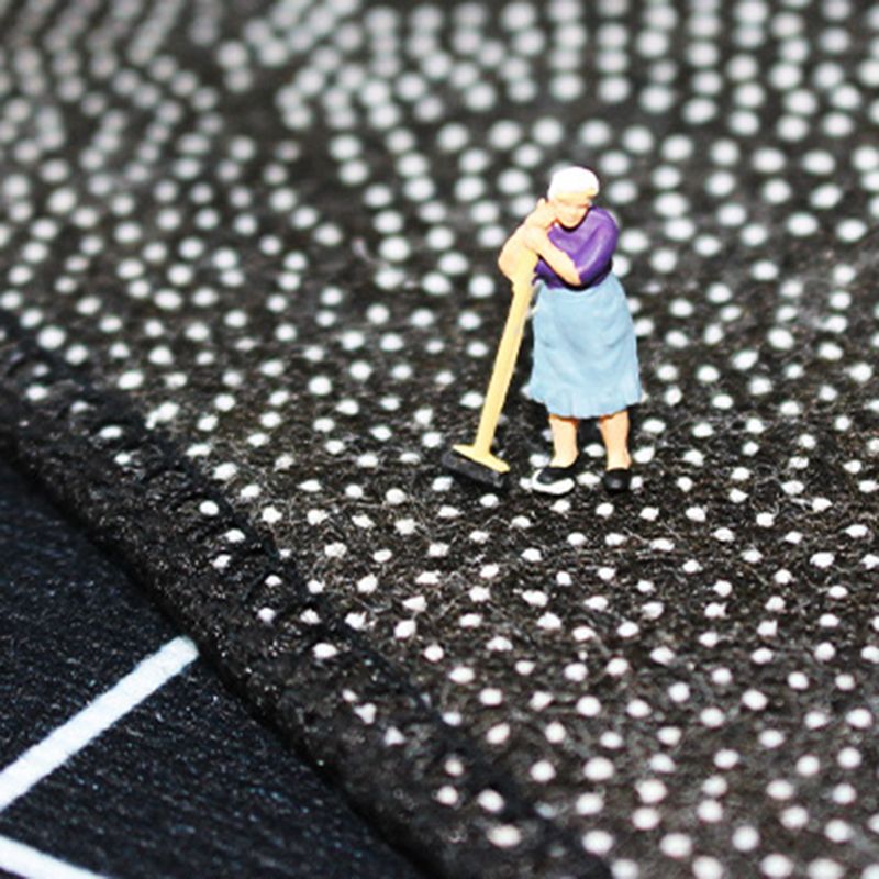 Cartoon Flowers Rug Ellipse Shape Stain Resistant Rug for Home Decor