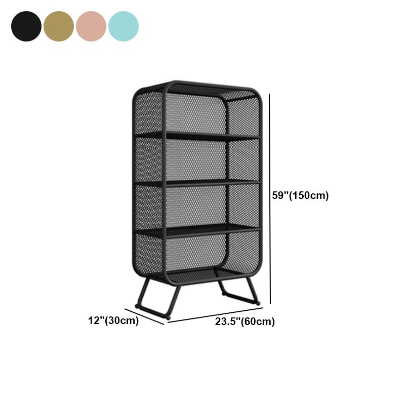 Scandinavian Style Standard Bookcase Metal Closed Back Book Shelf