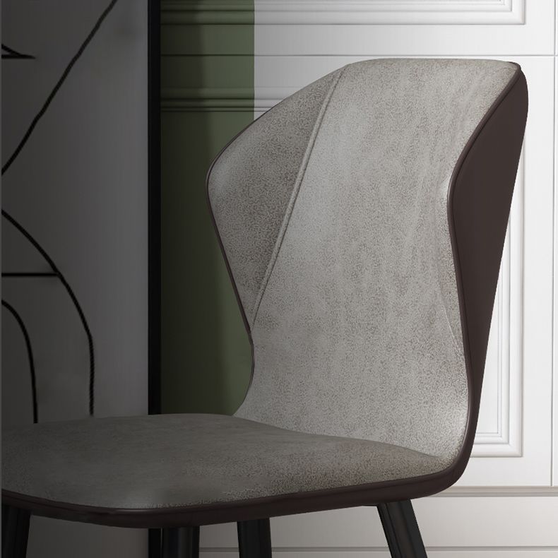 Chaise d'appoint scandinave à oreilles, chaise de salle à manger rembourrée en métal