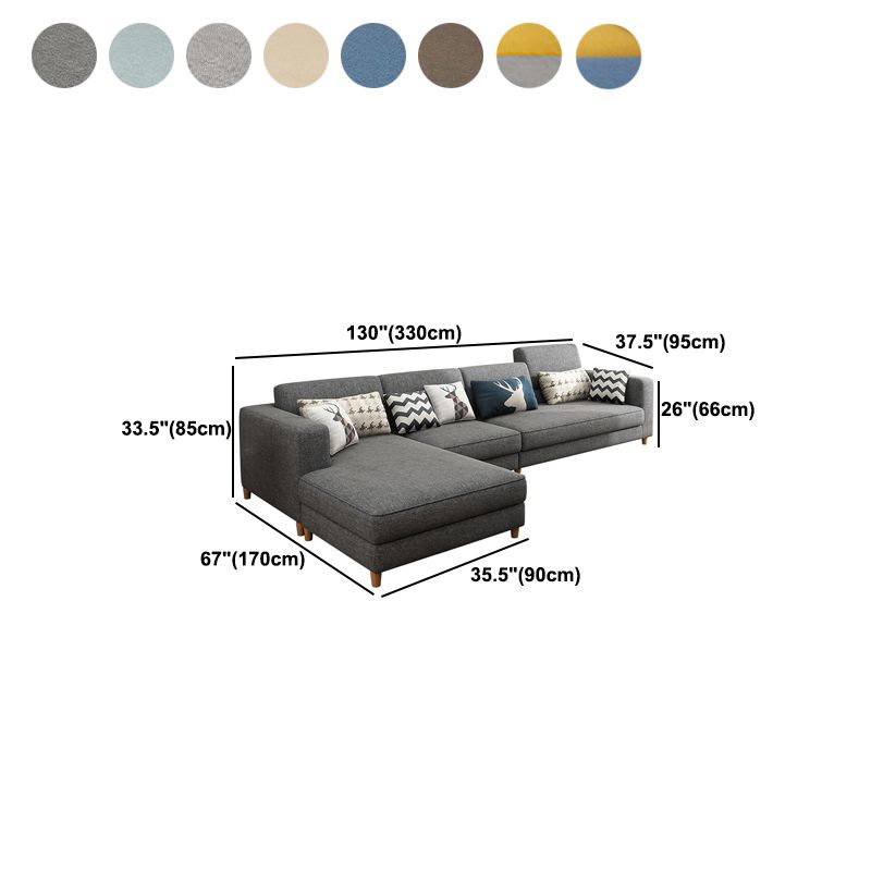 Removable Cushions,Adjustable Sectional Sofa, 67" Linen Sectional sofa