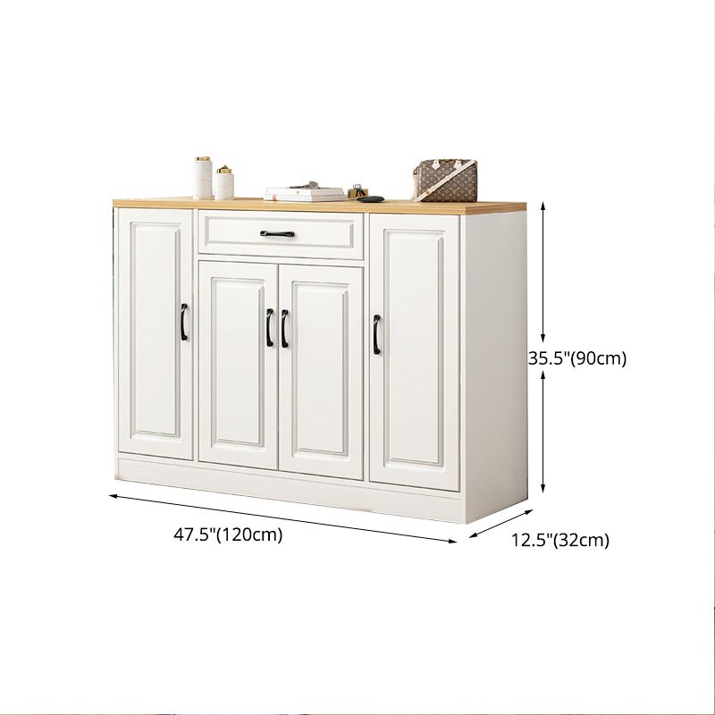Modern Style Combo Dresser Bedroom Wooden Storage Chest Dresser with Drawers and Doors