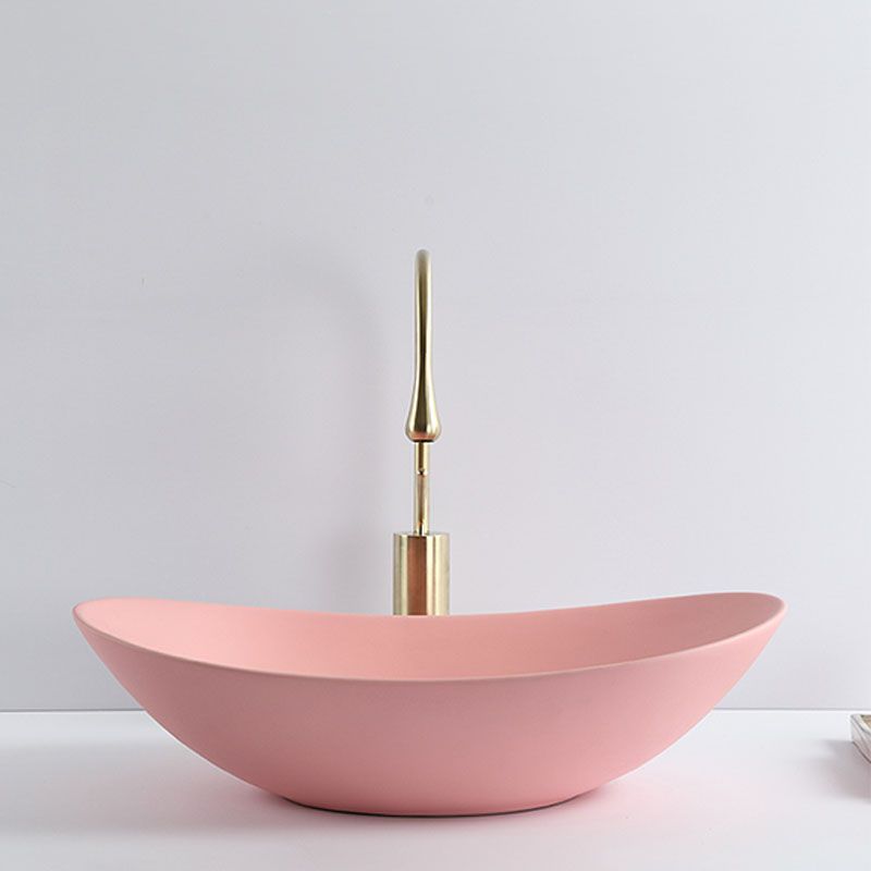 Contemporary Vessel Bathroom Sink Porcelain Vessel Lavatory Sink