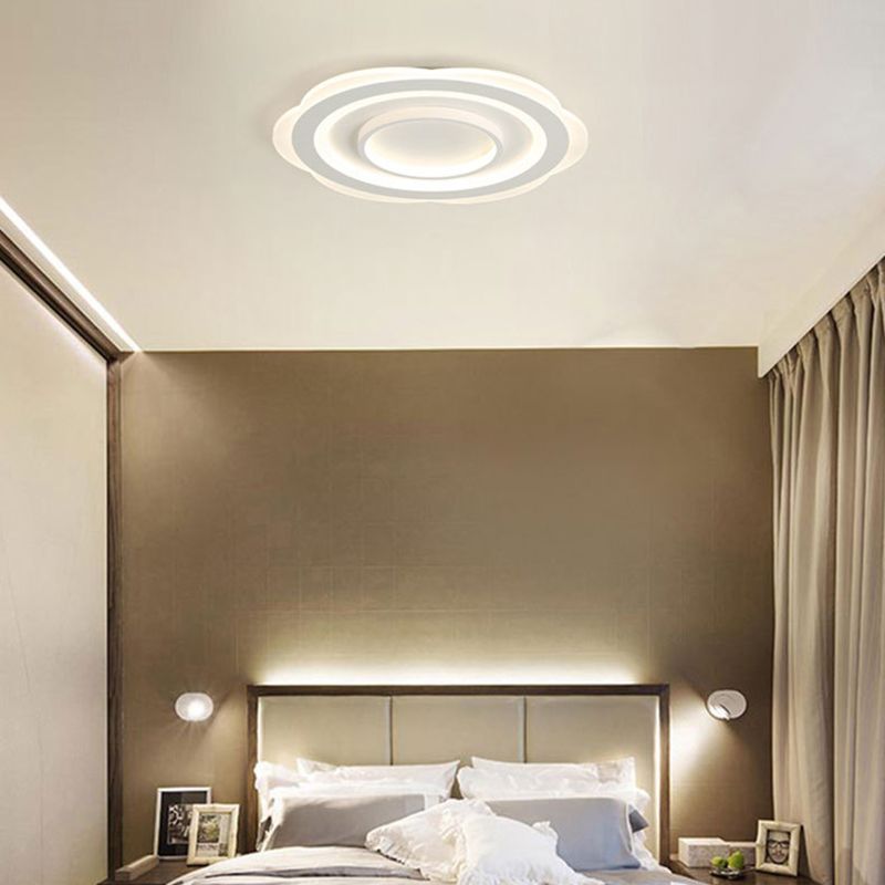 16 "/19.5" /23.5 "Bloemplafondarmatuur Moderne acryl woonkamer spoeling licht in warm/wit
