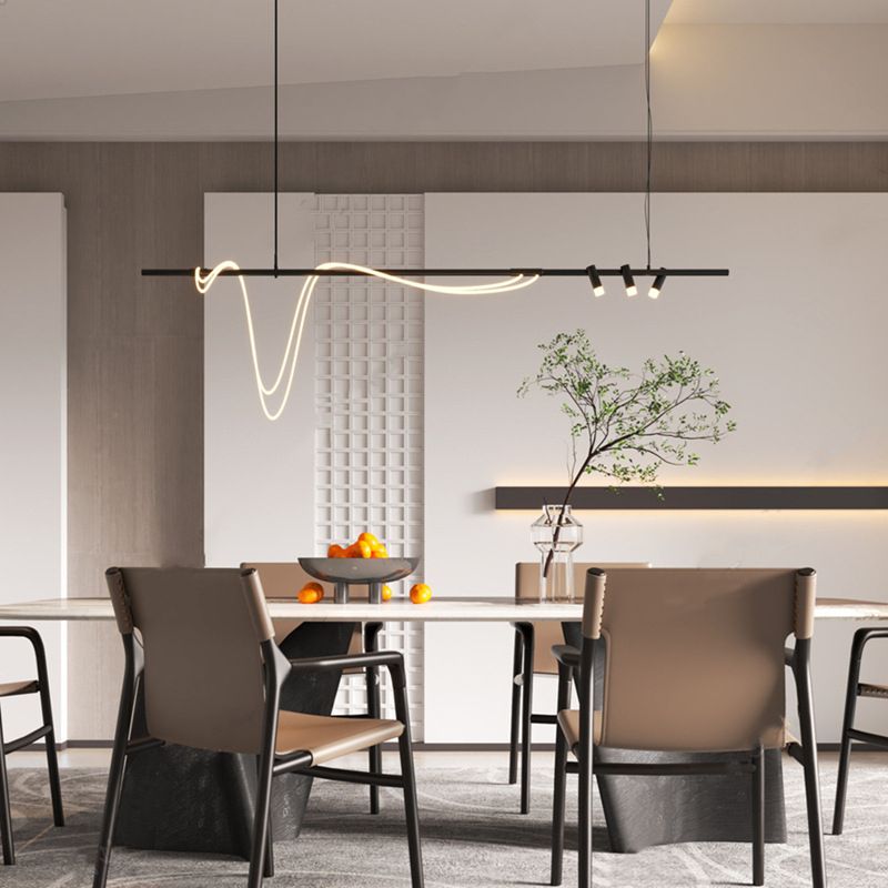 Modern Pendant Lighting Fixtures 5 Lights Island Light Fixture for Dining Room