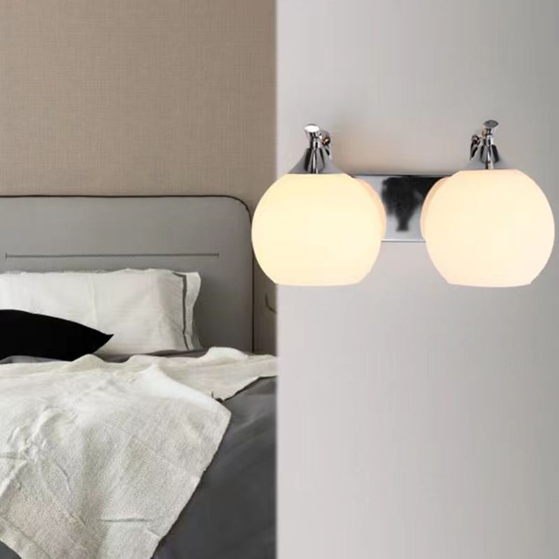 1/2-Light Modernism Wall Mounted Sconce Black/Chrome Wall Light for Foyer