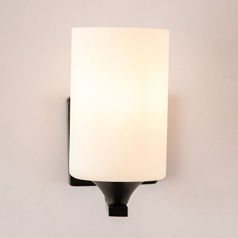 Contemporary Wall Sconce Glass Shade Sconce Lighting for Bedroom