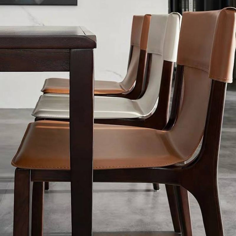 Contemporary Wood Side Dining Chairs Kitchen Home Chair with Upholstered