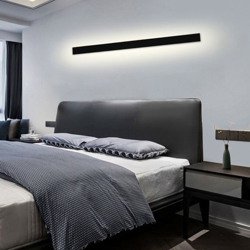 Estilo moderno Simple Light Sombra de matriz de pared de la pared 1 Light Sponces in Black para al aire libre