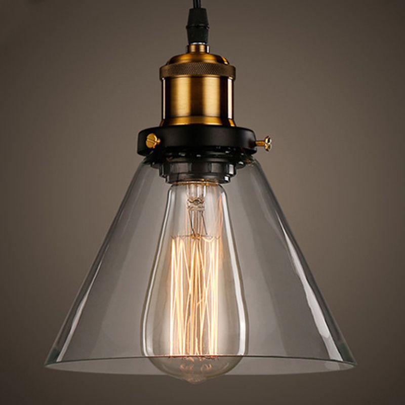 1-Licht-Metall-Top-hängende hängende hängende leichte, klare Glasindustrie-Leuchten