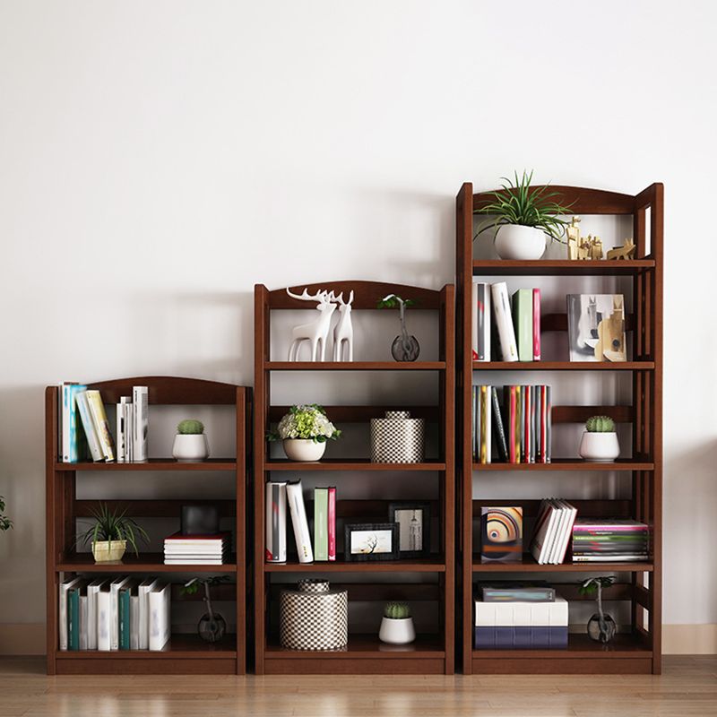 Modern Open Back Standard Bookshelf Wooden Bookcase with Shelves for Study Room