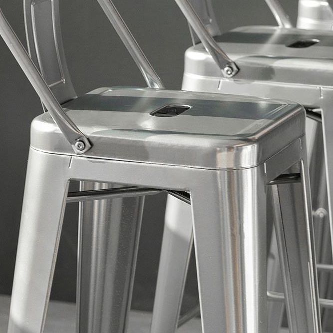 Industrial Metal Stool Metal Counter Stool in Matte Finish for Indoor