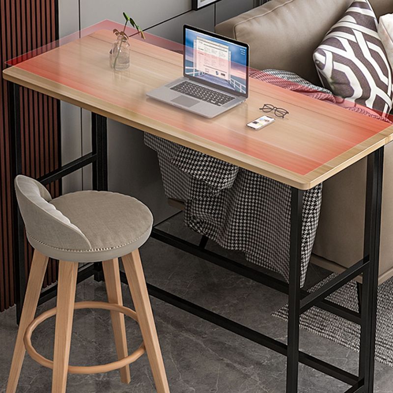 Modern Folding Bistro Bar Table Rectangle Metal Base Bar Table