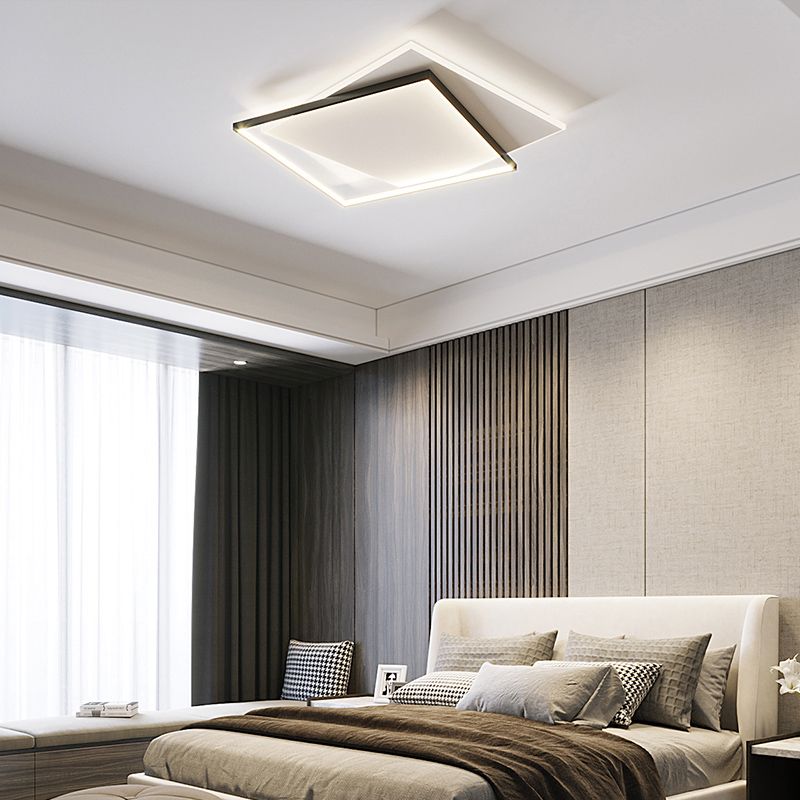 Moderne métal LED encastré luminaire salon géométrique plafond suspendu encastré