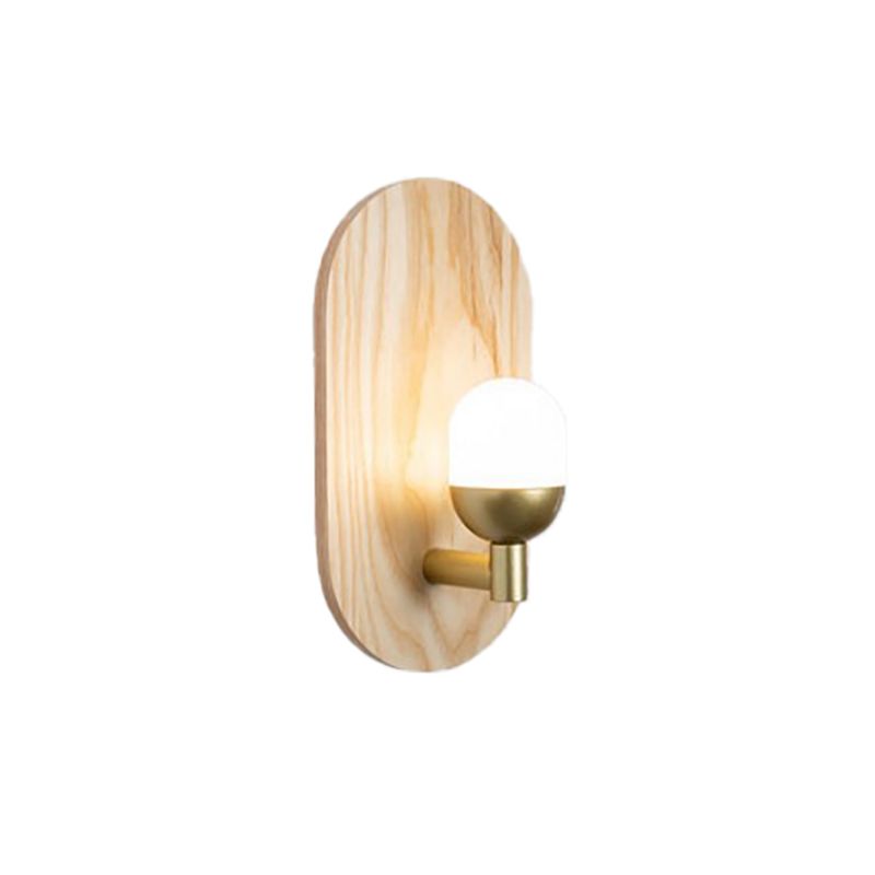 Modernism Metal Wall Light Flush Mount Wood Lighting for Foyer