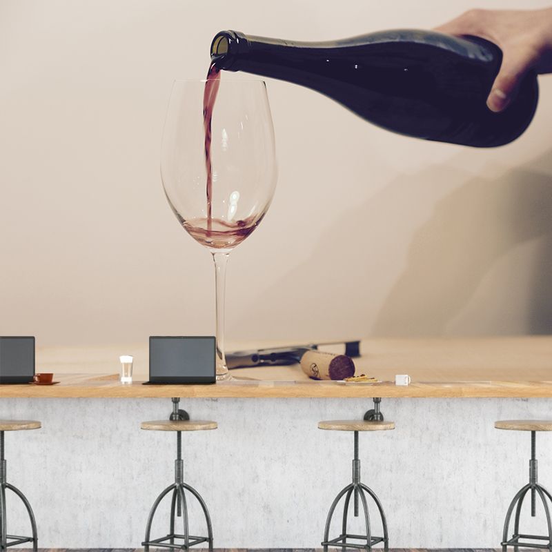 Grape Wine Wall Mural Modern Decoration for Bar Restaurant, Custom Size Available