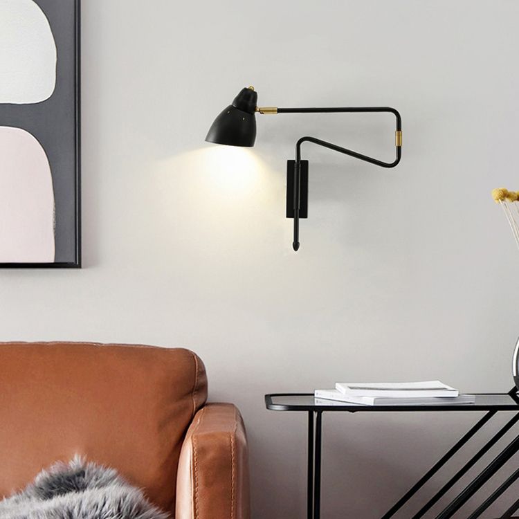 Metalen geometrische schaduwmuuronderdelen in moderne stijl zwenkarmwandverlichting