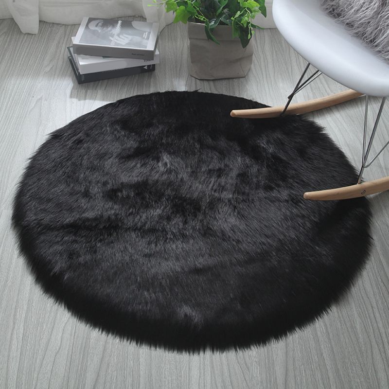 Silky Simplicity Rug Multi Color Plain Indoor Rug Pet Friendly Non-Slip Backing Washable Fluffy Rug for Sitting Room