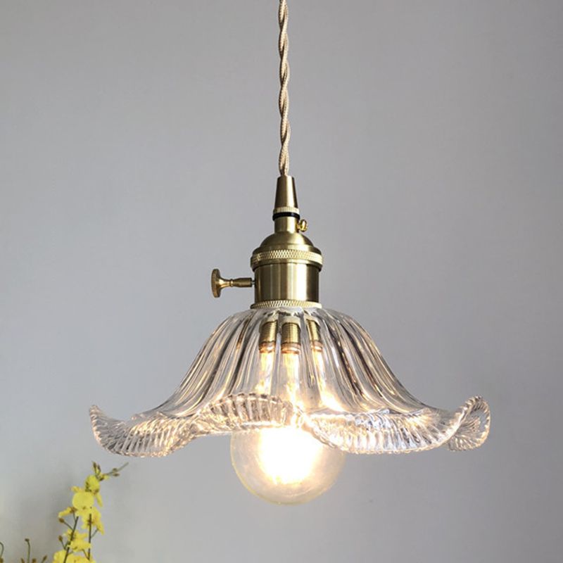 1 Light Glass Pendant Ceiling Lights Industrial Cone Pendant Ceiling Light for Dining Room