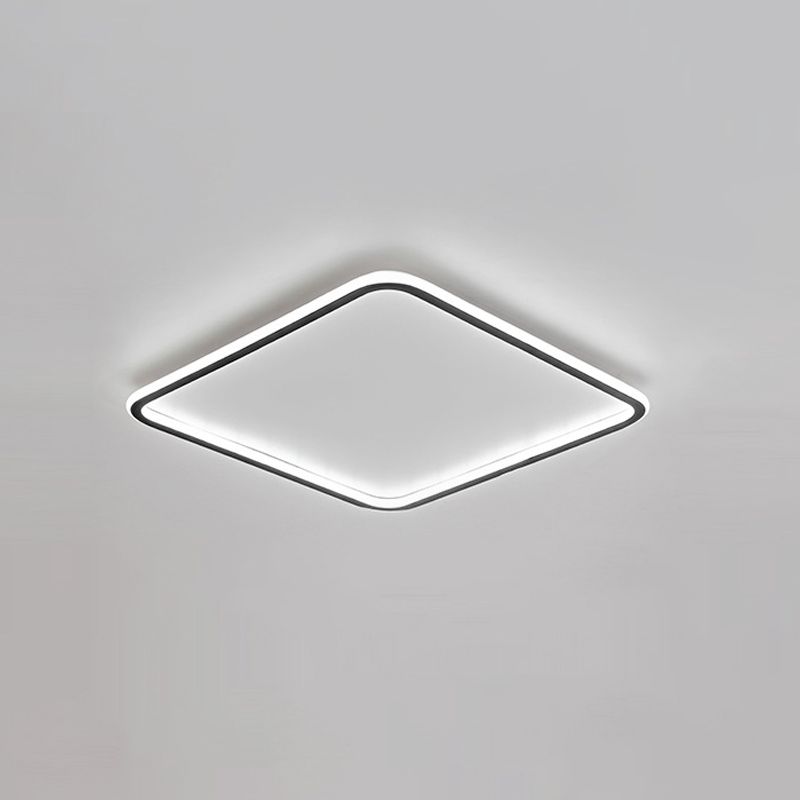 Square Flush Ceiling Light Minimalist LED Metal Close to Ceiling Lamp