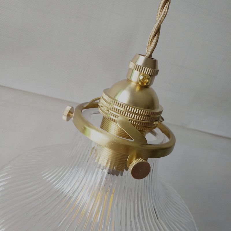 Zeitgenössische Anhängerlampe mit Messinglampenbuchse 1 Leichtes Glasanhänger Licht für Küche