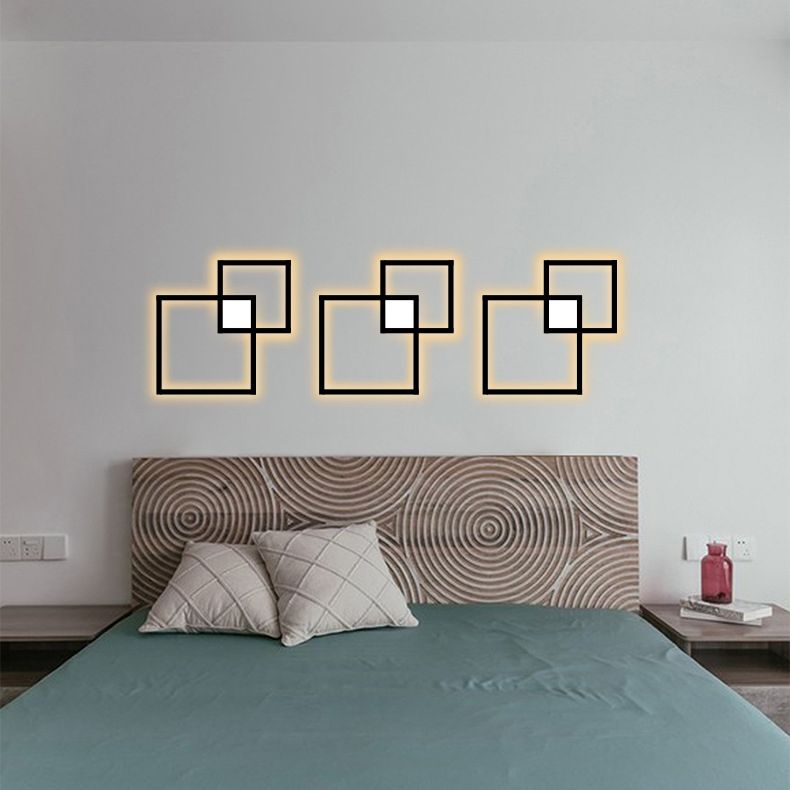 Square Lines Home Decorative LED Wall Lamp Modern Simplicity Style Aluminum Sconce Light for Living Room