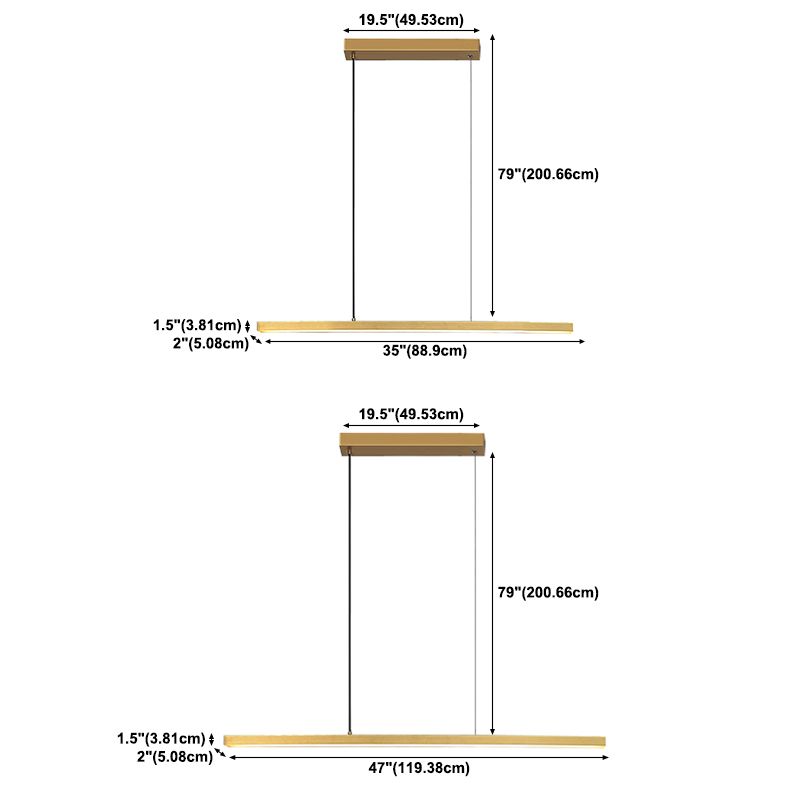 Nordic Simple Modern Style LED Hanging Island Pendant Light for Dining Room Office