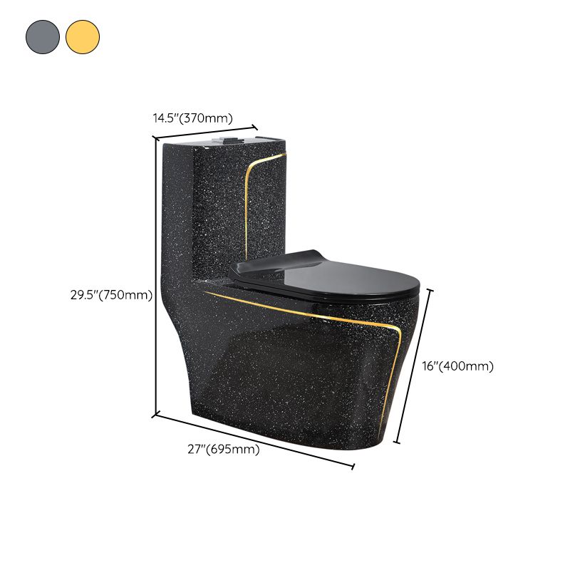 Floor Mount Flush Toilet Traditional One-Piece Toilet with Slow Close Seat