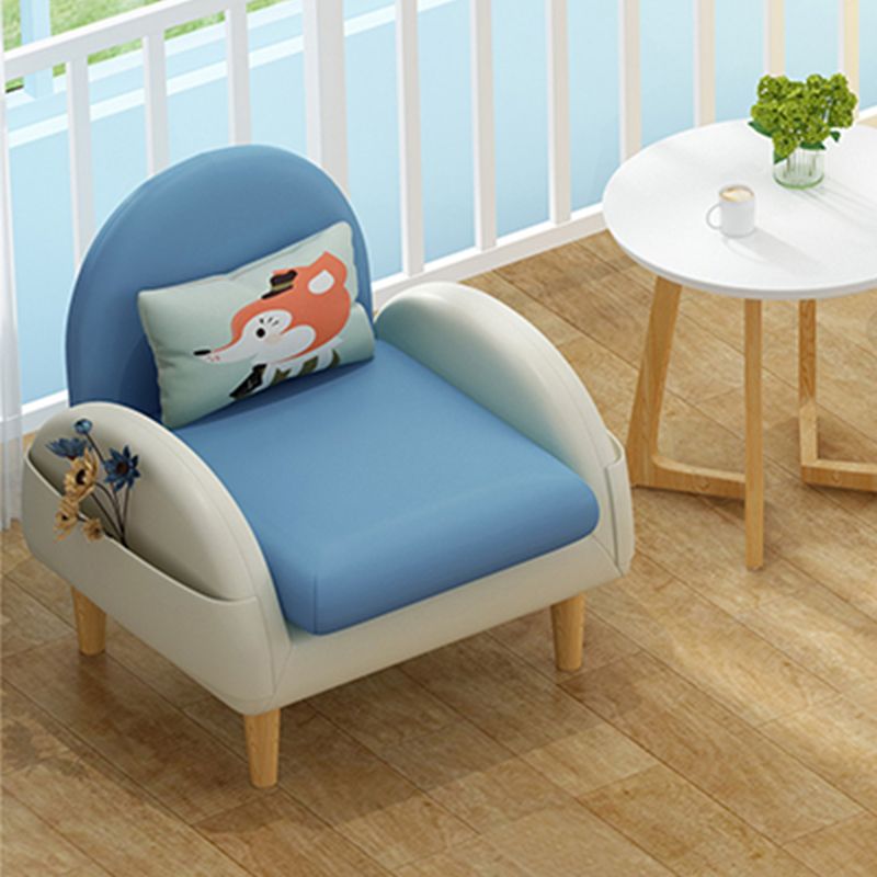 25.6"L x 23.62"W x 29.53"H Modern Faux Leather Tight Back Armchair