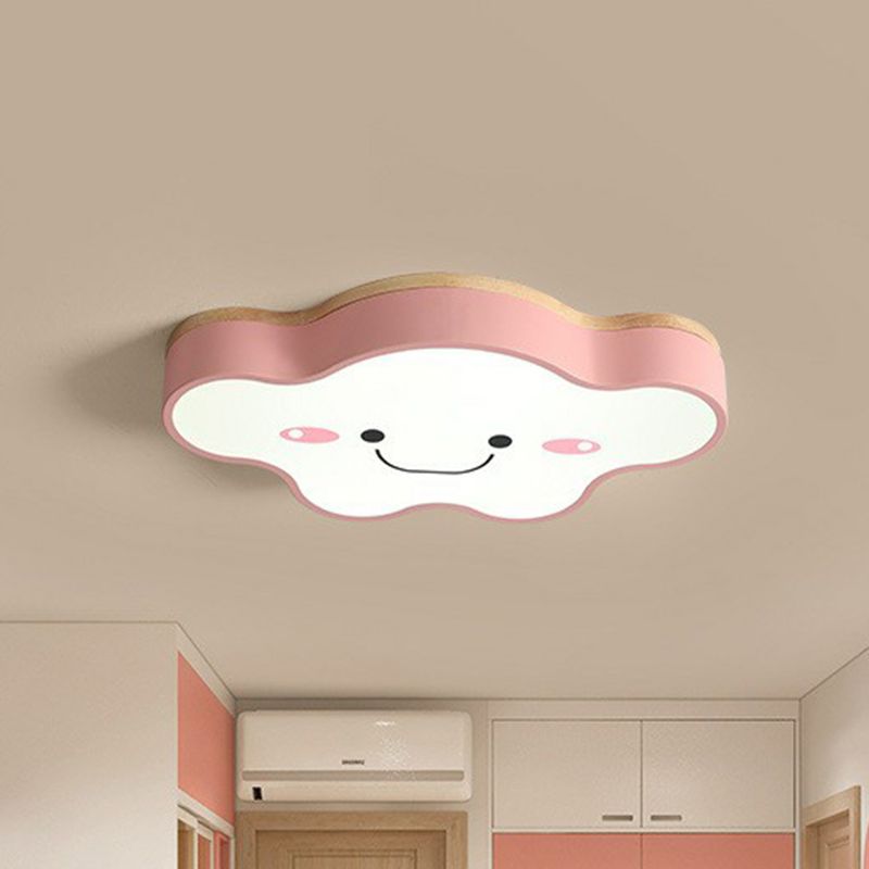 Dessin animé souriant nuage LED encastré éclairage acrylique enfants chambre encastré plafonnier