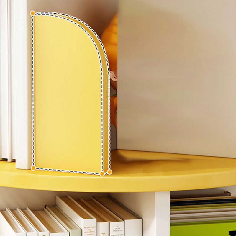 Engineered Wood Closed Back Bookcase Scandinavian Standard Bookshelf