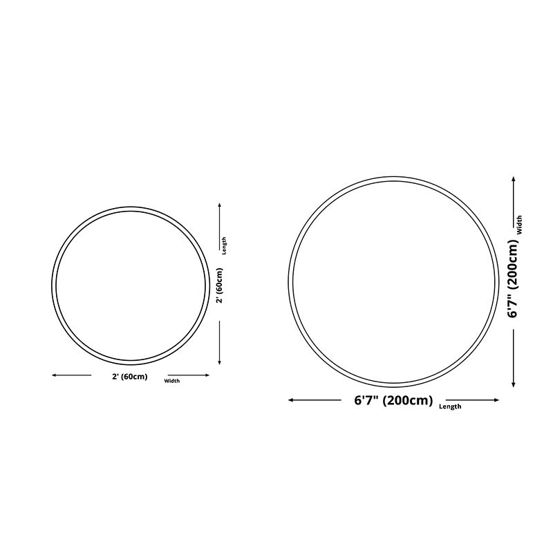 Tapis rond moderne tapis géométrique de tapis lavable de tapis en polyester non glissant pour le salon