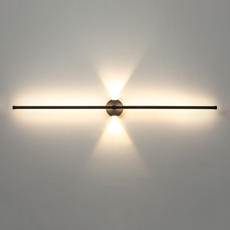 Metal Linear Shape Wall Light Modern 3 Lights Wall Mount Fixtures