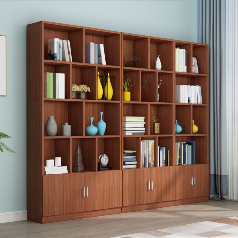 Closed Wooden Bookshelf Nordic Home Living Room Standard Bookcase
