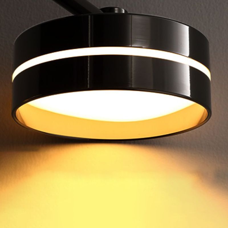Metal and Acrylic Kitchen Island Fixture in Black LED Linear 5 / 6 - Head Pendant Ceiling