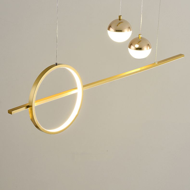 Modern Style Linear Pendant Lights Metal 4- Light Pendant Light Fixtures