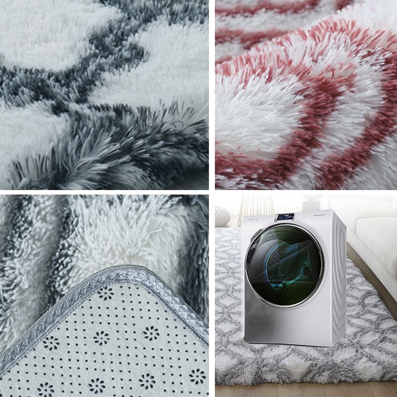 Simple Modern Graphic Pattern Rug Creative Trendy Shag Area Carpet Polyester Friendly Washable Carpet for Living Room