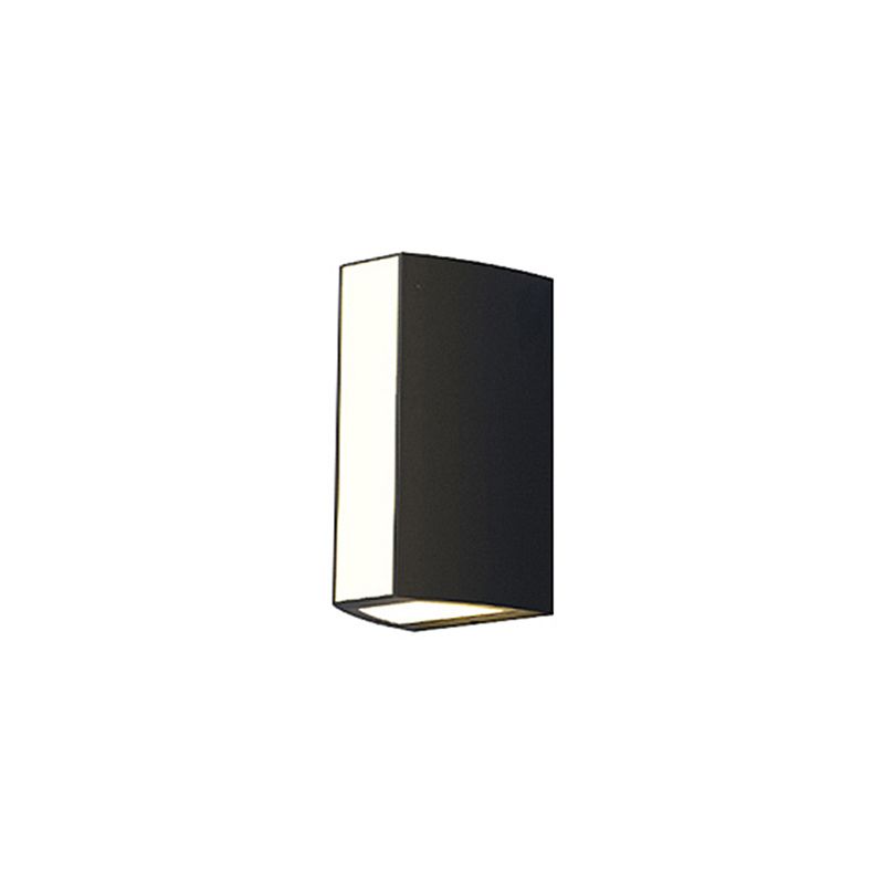 Modern Wall Sconce 1 illuminazione nero in alluminio nero illuminazione montata per giardino