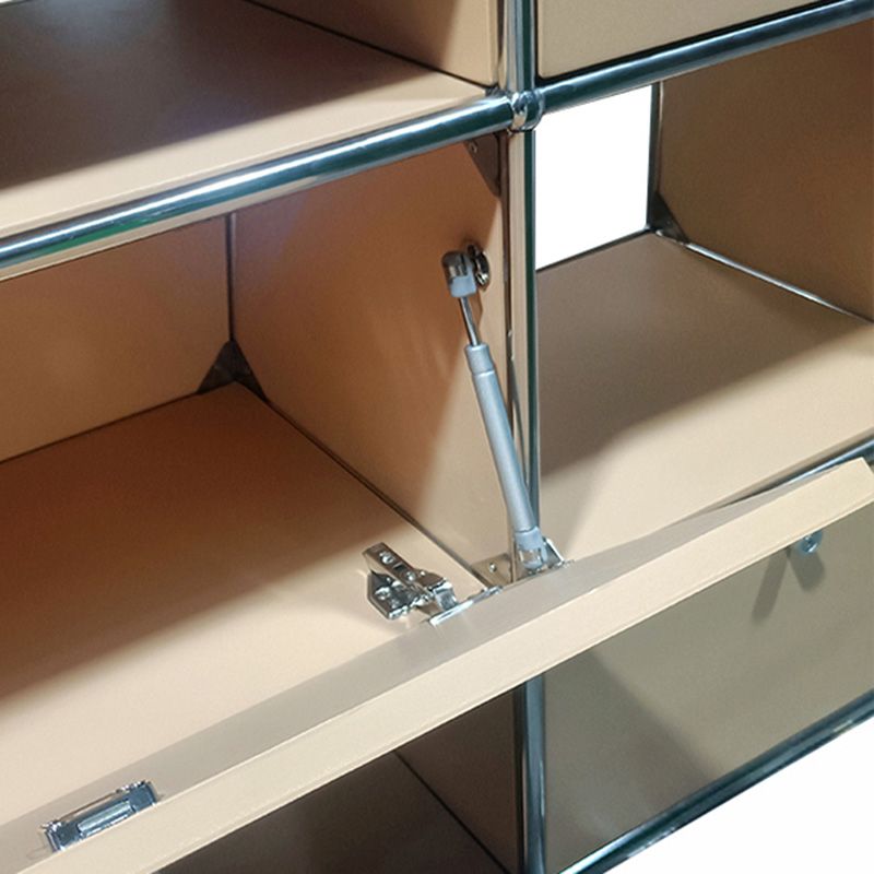 Modern 15.7"W Dining Server Engineered Wood Side Board Locking Cabinets