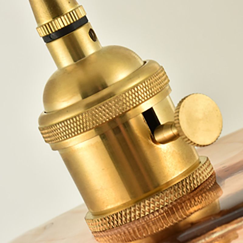 Luce in vetro industriale appeso a sospensione domestica Illuminazione pendente geometrico per soggiorno